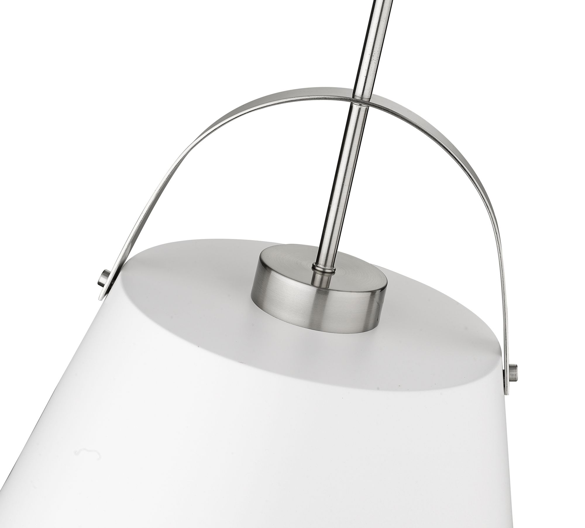 Image 6 Z-Studio by Z-Lite Matte White + Brushed Nickel 18 inch 1 Light Pendant more views