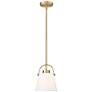 Thumbnail2 of Z-Studio Linen Pendant by Z-Lite Heritage Brass 1 Light Mini Pendant