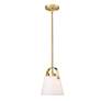 5_Z-Studio Linen Pendant by Z-Lite Heritage Brass 1 Light Mini Pendant more views