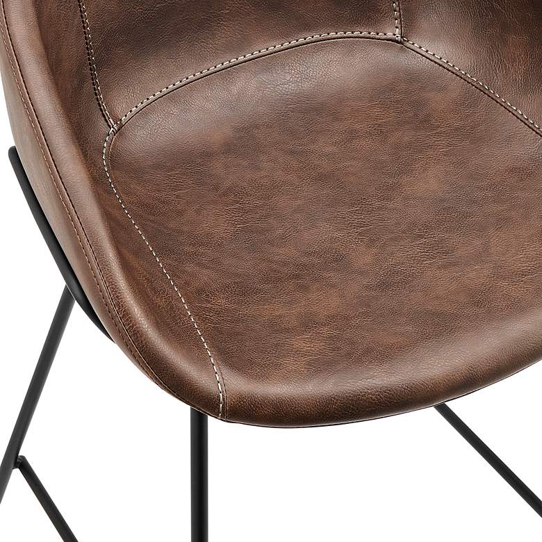 Image 2 Zach 25 1/2" Brown Leatherette Counter Stool more views