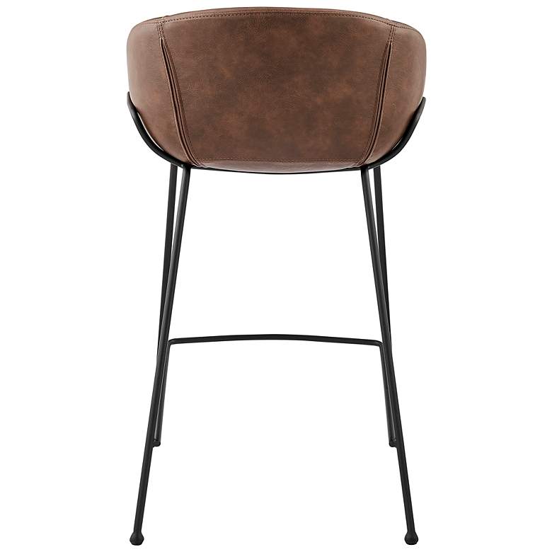 Image 7 Zach 25 1/2" Brown Leatherette Counter Stool more views