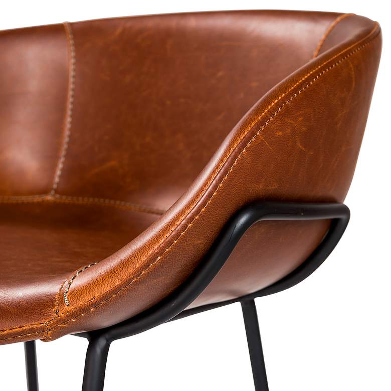Image 4 Zach 25 1/2" Dark Brown Leatherette Counter Stool more views