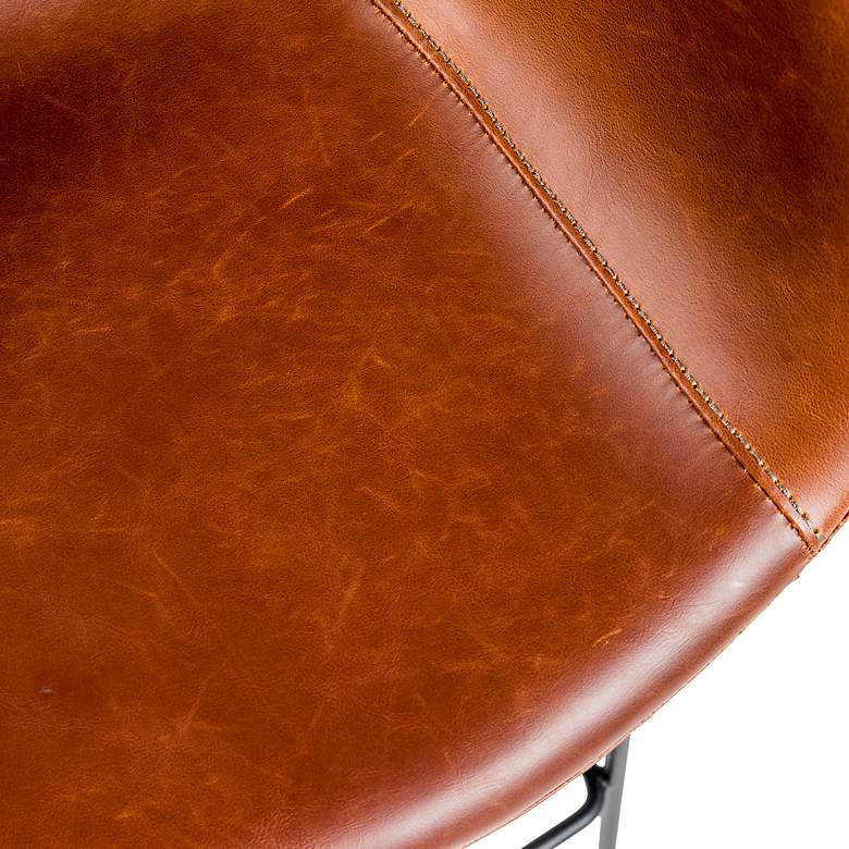 Image 6 Zach 25 1/2" Dark Brown Leatherette Counter Stool more views