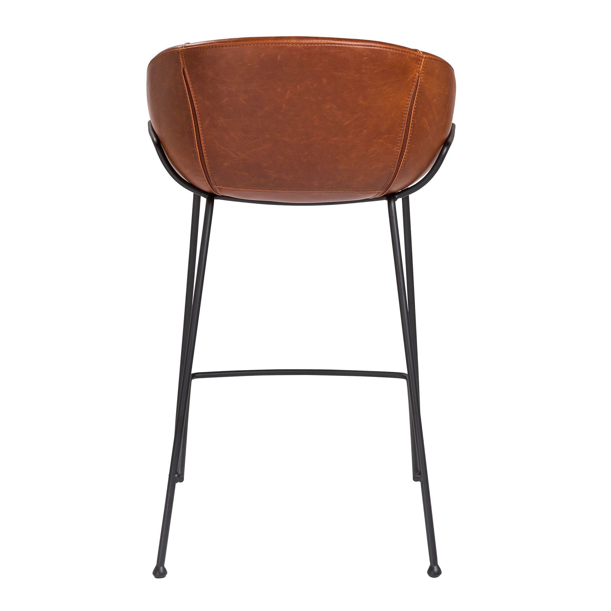 Zach 25 1/2" Dark Brown Leatherette Counter Stool