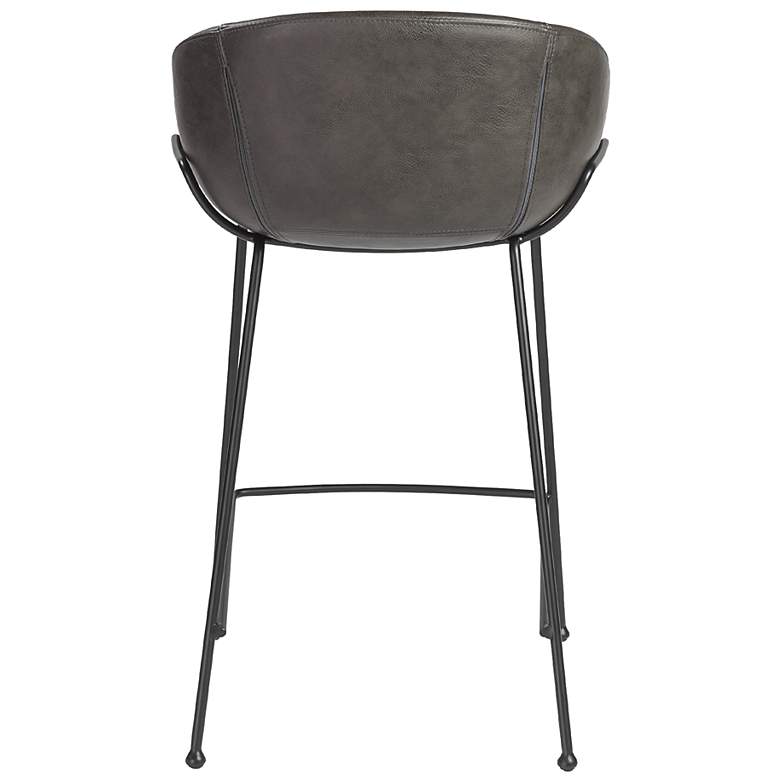 Image 5 Zach 25 1/2" Dark Gray Leatherette Counter Stool more views