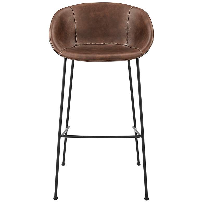 Image 4 Zach 30 inch Brown Leatherette Bar Stool more views