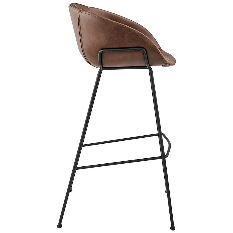 Image 5 Zach 30 inch Brown Leatherette Bar Stool more views