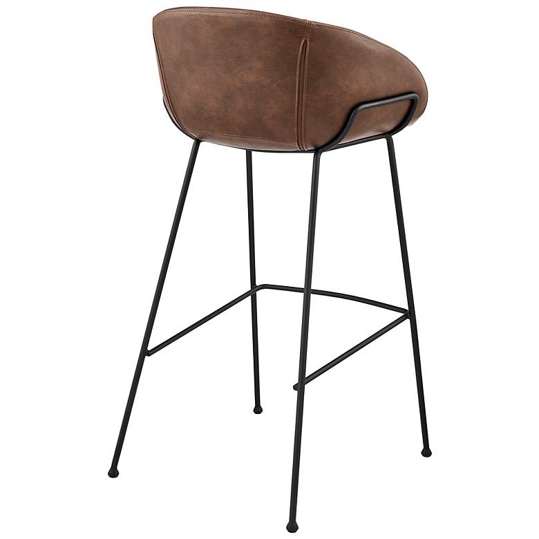 Image 6 Zach 30 inch Brown Leatherette Bar Stool more views