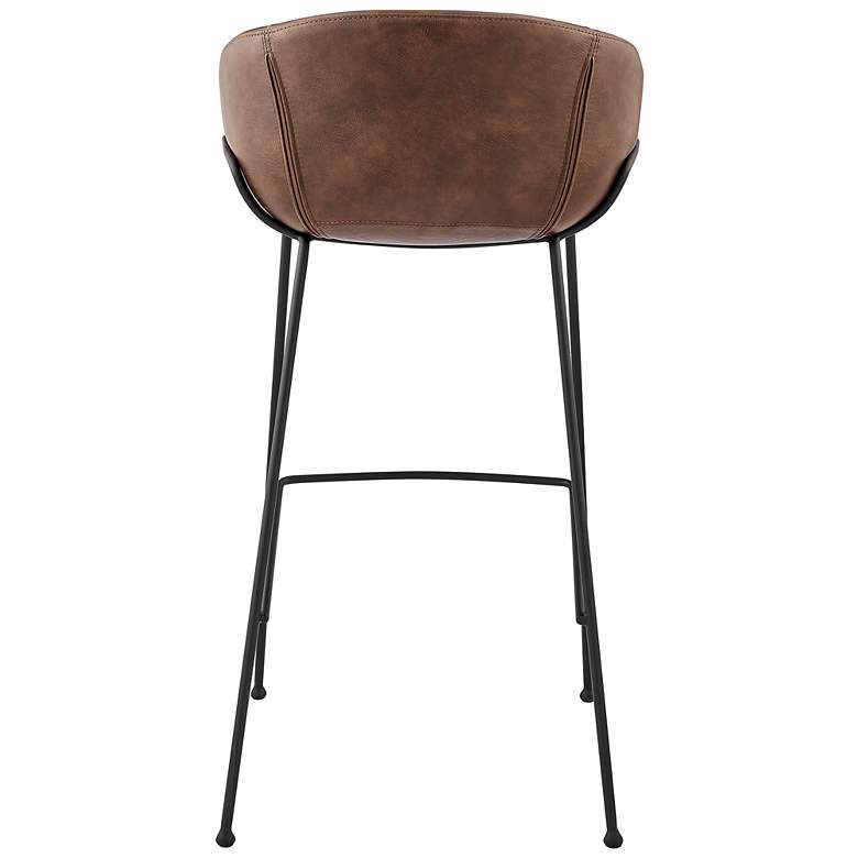 Image 7 Zach 30 inch Brown Leatherette Bar Stool more views