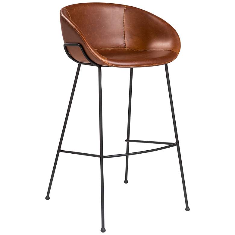 Image 1 Zach 30 inch Dark Brown Leatherette Bar Stool