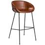 1_Zach 30" Dark Brown Leatherette Bar Stool