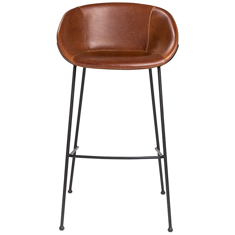Image 2 Zach 30 inch Dark Brown Leatherette Bar Stool more views