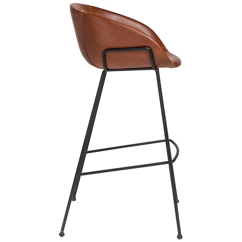 Image 3 Zach 30 inch Dark Brown Leatherette Bar Stool more views