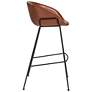 3_Zach 30" Dark Brown Leatherette Bar Stool more views