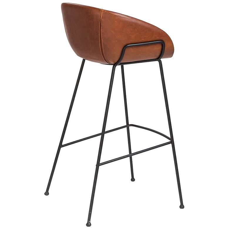 Image 4 Zach 30" Dark Brown Leatherette Bar Stool more views