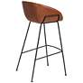 4_Zach 30" Dark Brown Leatherette Bar Stool more views