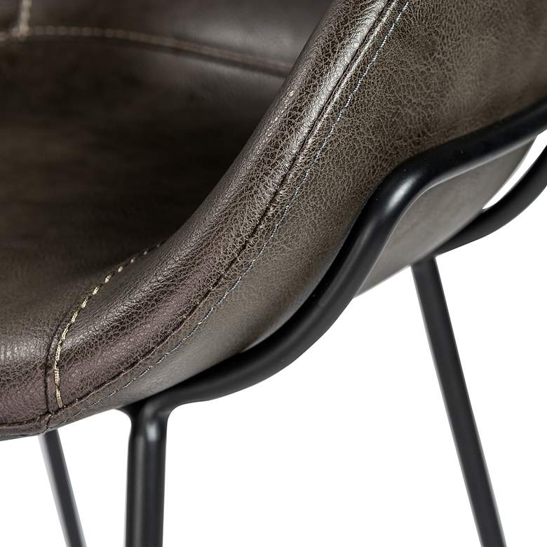 Image 2 Zach 30" Dark Gray Leatherette Bar Stool more views