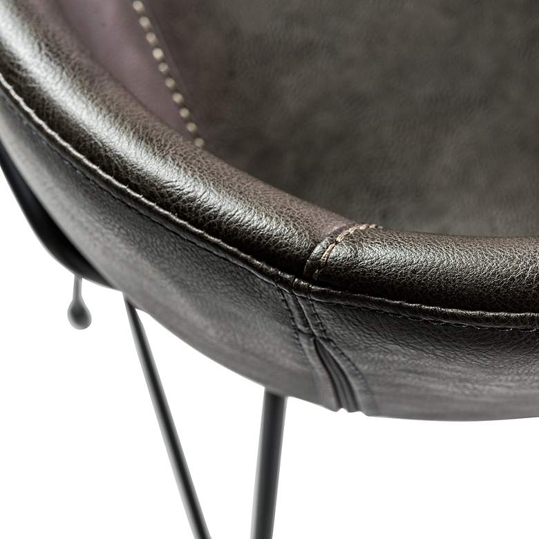 Image 3 Zach 30" Dark Gray Leatherette Bar Stool more views