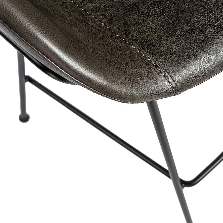 Image 4 Zach 30 inch Dark Gray Leatherette Bar Stool more views