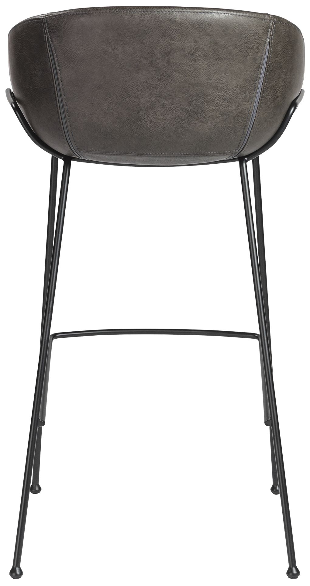 Zach 30" Dark Gray Leatherette Bar Stool