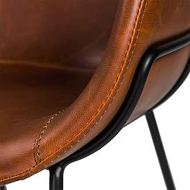 Image3 of Zach Dark Brown Leatherette Armchairs Set of 2 more views