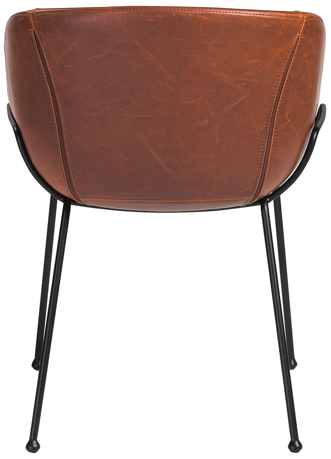 Zach Dark Brown Leatherette Armchairs Set of 2