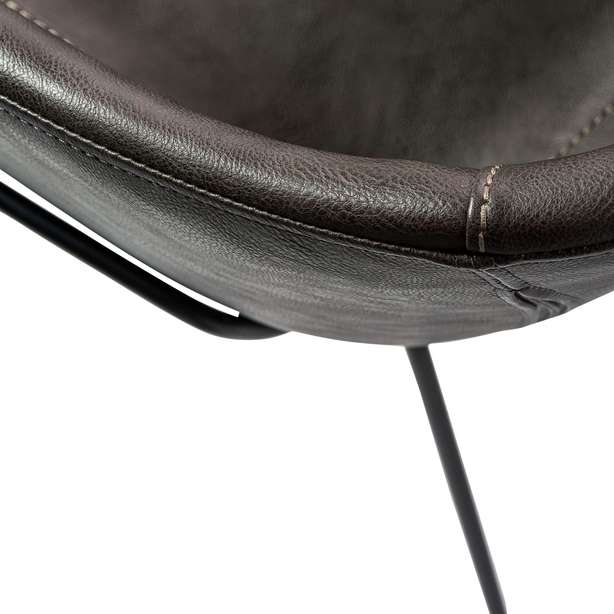 Image 4 Zach Dark Gray Leatherette Armchairs Set of 2 more views