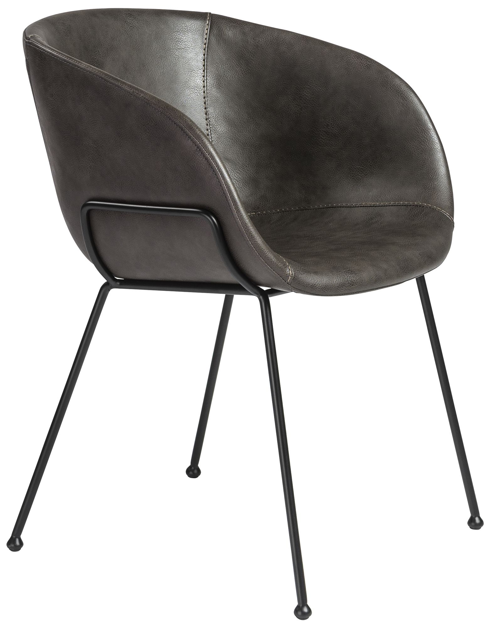 Image 6 Zach Dark Gray Leatherette Armchairs Set of 2 more views