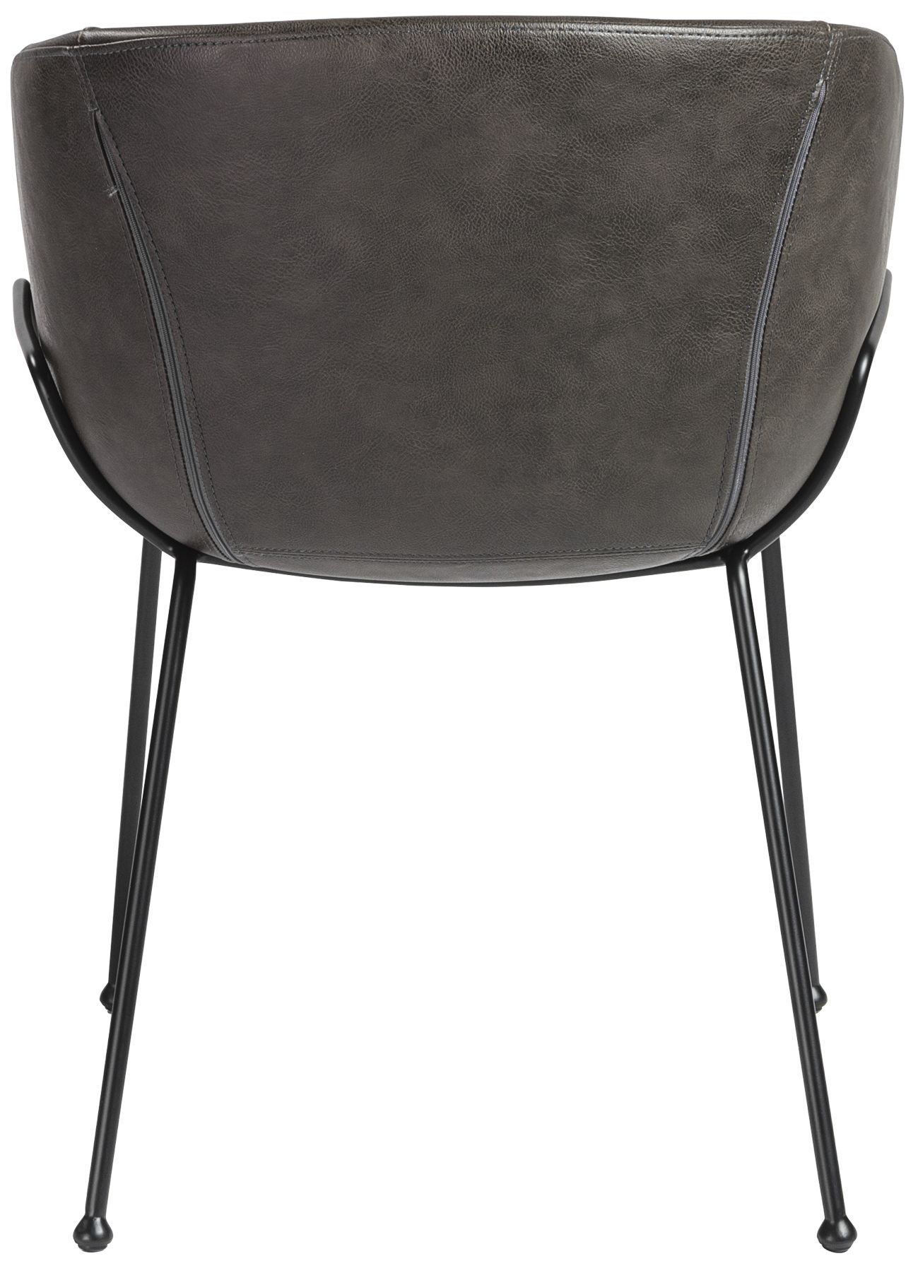 Zach Dark Gray Leatherette Armchairs Set of 2