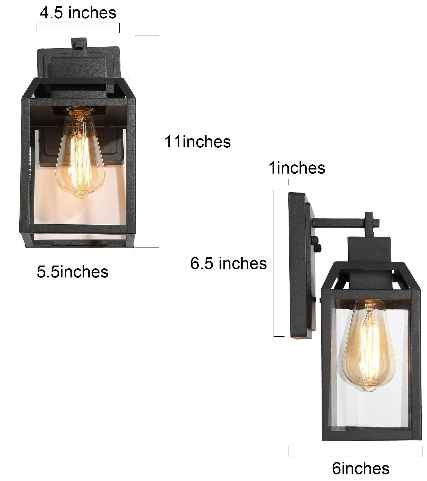 Image 3 Zachariah 11" High Textured Black Outdoor Wall Light more views