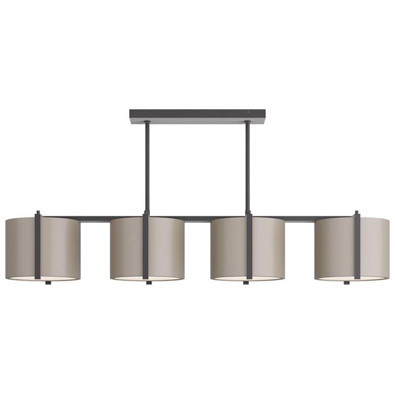 Image 1 Zachary 52" Wide English Bronze 4-Light Linear Chandelier