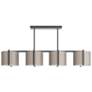 Zachary 52" Wide English Bronze 4-Light Linear Chandelier