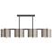 Zachary 52" Wide English Bronze 4-Light Linear Chandelier