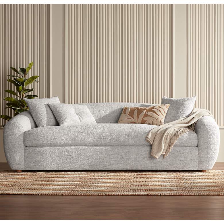 Image 2 Zachery Merino Cotton Curved Stationary Sofa