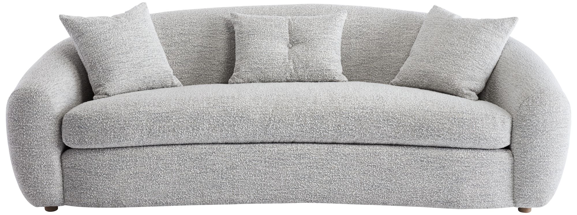 Zachery Merino Cotton Curved Stationary Sofa in scene