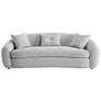 Zachery Merino Cotton Curved Stationary Sofa in scene