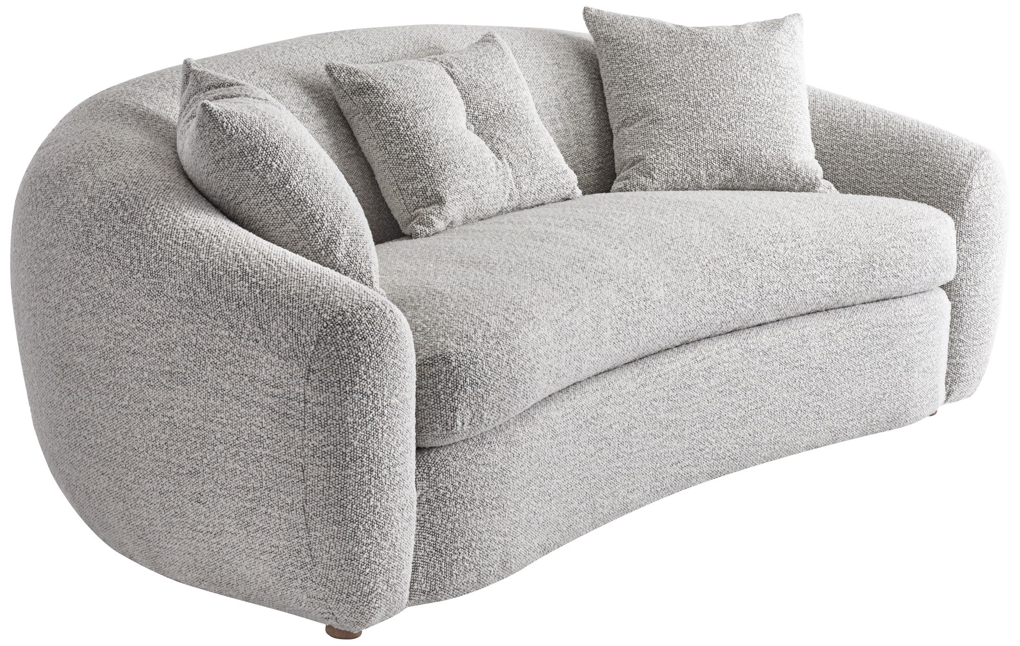 Zachery Merino Cotton Curved Stationary Sofa in scene