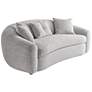 Zachery Merino Cotton Curved Stationary Sofa in scene