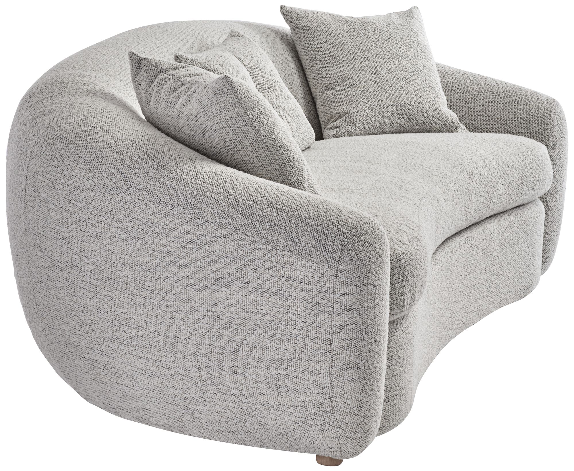 Zachery Merino Cotton Curved Stationary Sofa in scene