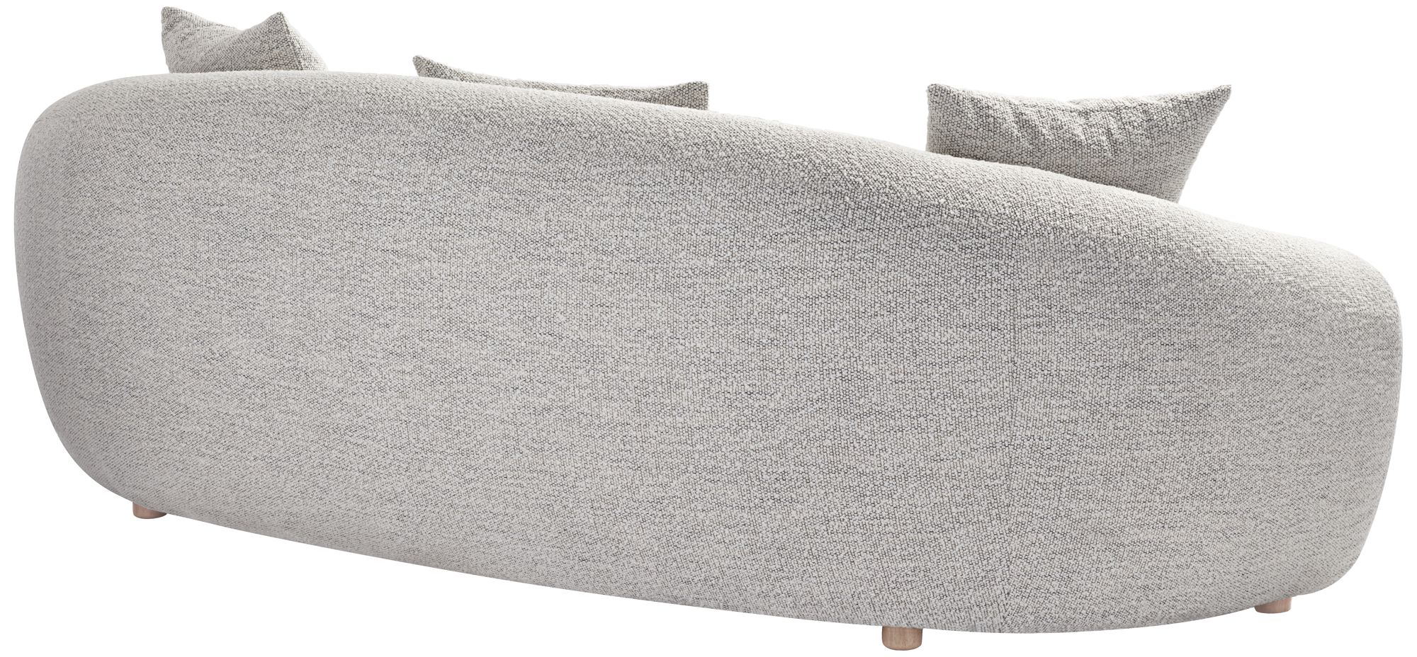 Zachery Merino Cotton Curved Stationary Sofa in scene