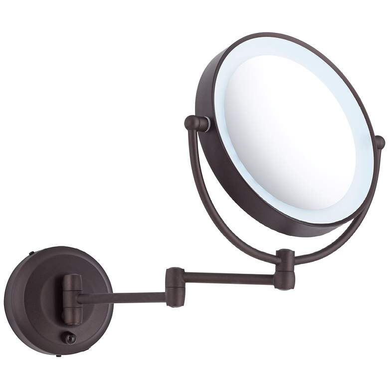 Image 5 Zadro 9" Bronze LED Light Cordless Magnification Makeup Wall Mirror more views