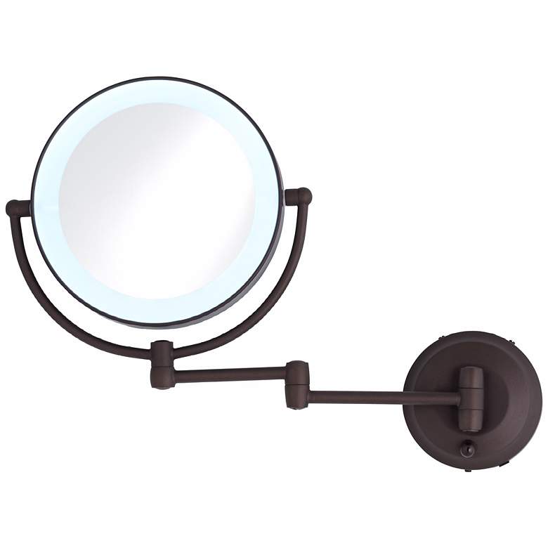 Image 6 Zadro 9" Bronze LED Light Cordless Magnification Makeup Wall Mirror more views