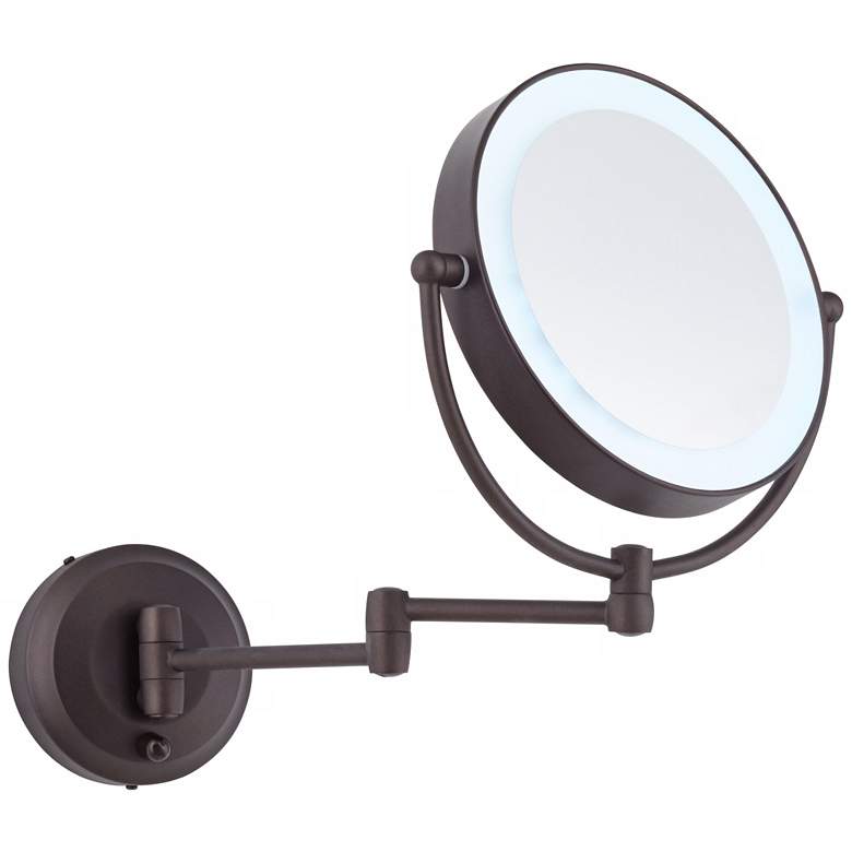 Image 7 Zadro 9" Bronze LED Light Cordless Magnification Makeup Wall Mirror more views
