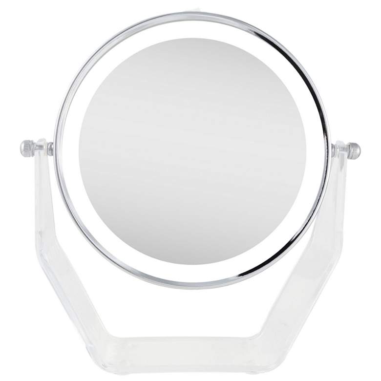 Image 1 Zadro Chrome Finish Swivel Vanity Magnification Mirror with LED Light