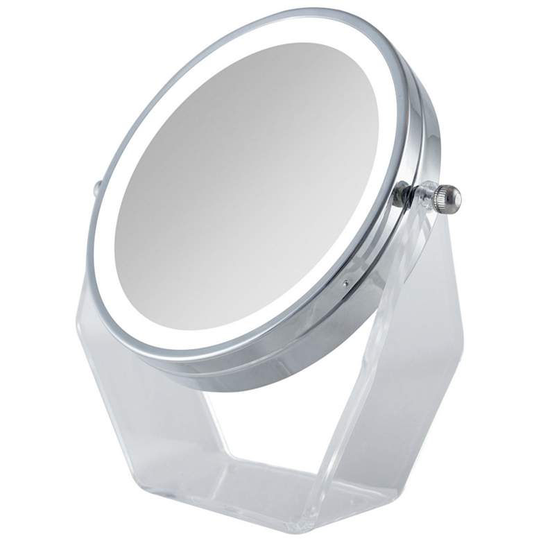 Image 2 Zadro Chrome Finish Swivel Vanity Magnification Mirror with LED Light more views