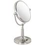 2_Zadro Satin Nickel 7" Wide Cordless LED Lighted Vanity Make-Up Mirror