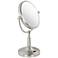 Zadro Satin Nickel 7" Wide Cordless LED Lighted Vanity Make-Up Mirror