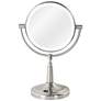 5_Zadro Satin Nickel 7" Wide Cordless LED Lighted Vanity Make-Up Mirror more views