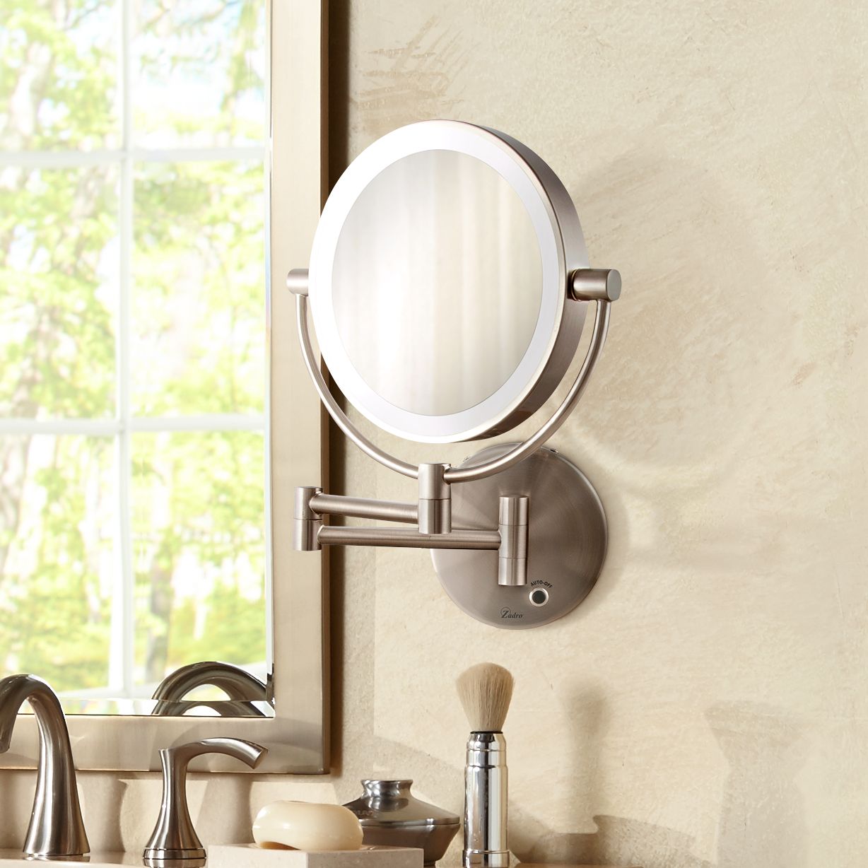 wall mounted mirror with lights