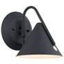 2_Zag 7.75" High Textured Matte Black LED Wall Sconce